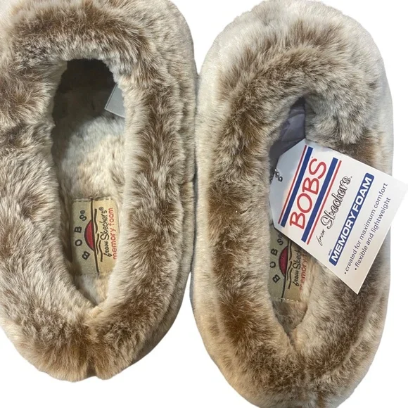 Sketchers BOBS Relaxed Fit Memory Foam Brown Chestnut Womens Sz 8 Slipper Comfy - Picture 14 of 14
